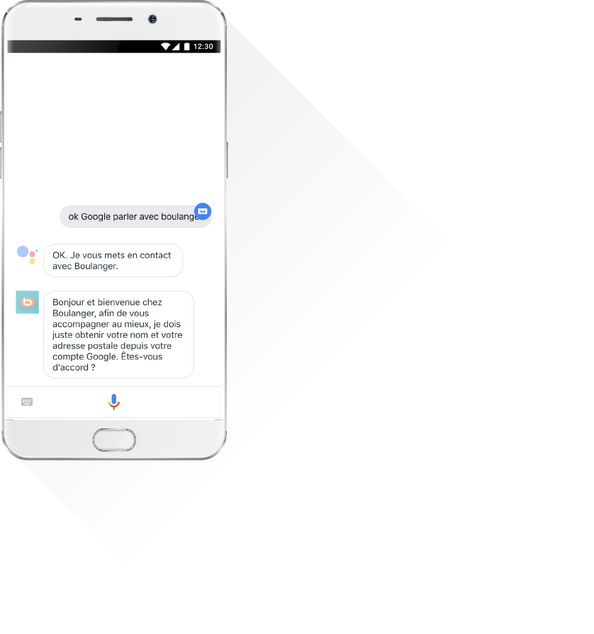 Google Assistance avec Boulanger