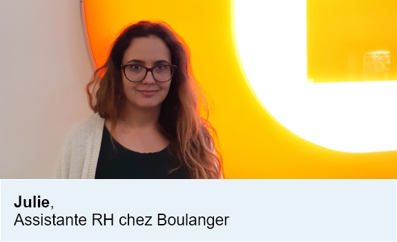 Julie, assistante RH chez Boulanger