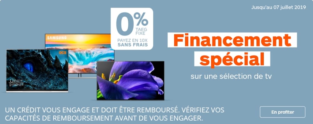 Financement spécial TV