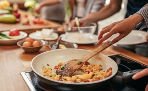 Photo d'une table de cuisson