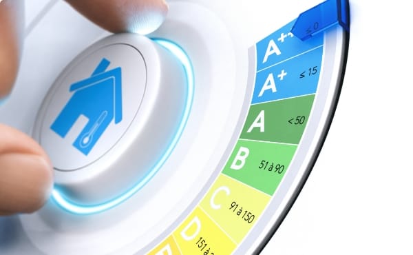 Illustration de l'echelle de label énergétique