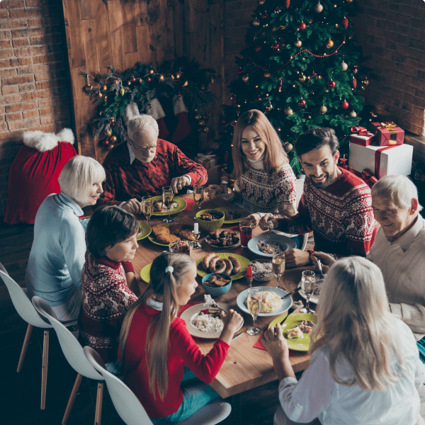 Photo d'un repas de noel