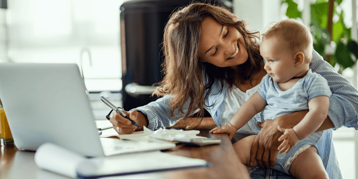 Illustration d'une mère et son bébé