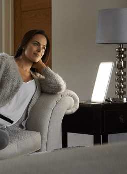 Une lampe de luminothérapie