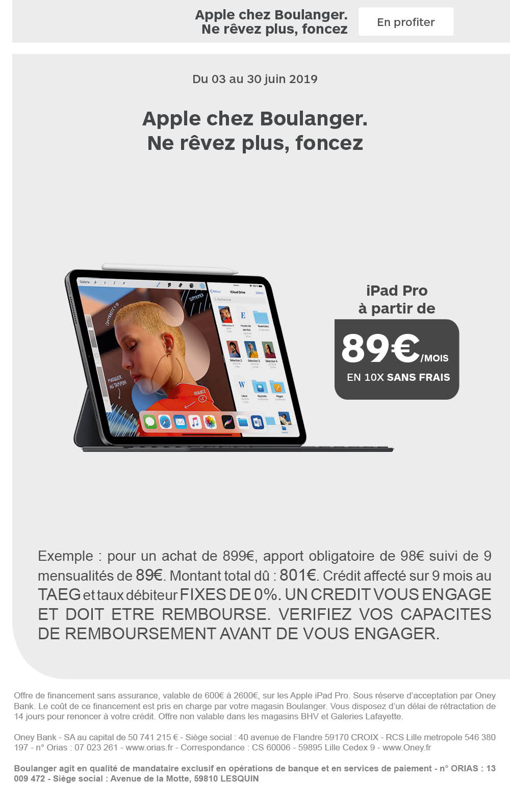 Financement Apple Sans Frais Boulanger